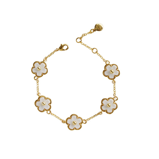 Mini Porcelain Daisy Station Bracelet