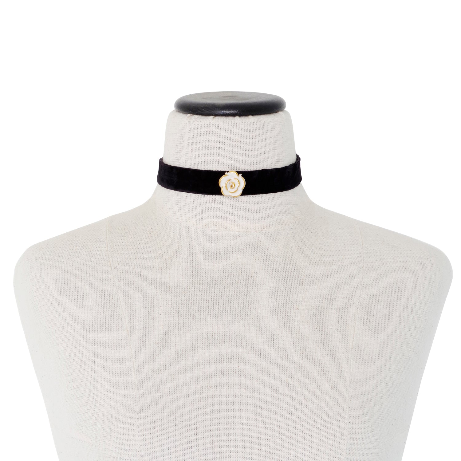 White velvet store choker